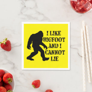 Jag tycker om Bigfoot och kan inte Ljuga Pappersservett