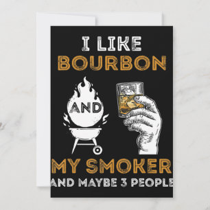 Jag tycker om Bourbon My Smoker kanske 3 personer  Julkort