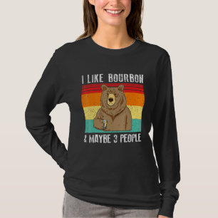 Jag tycker om Bourbon och kanske tre människor bär T Shirt