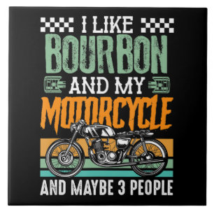 Jag tycker om Bourbon och min motorcykelgift Kakelplatta