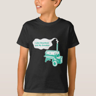 Jag tycker om Bourbon och min rökare, Bbq Whiskey  T Shirt