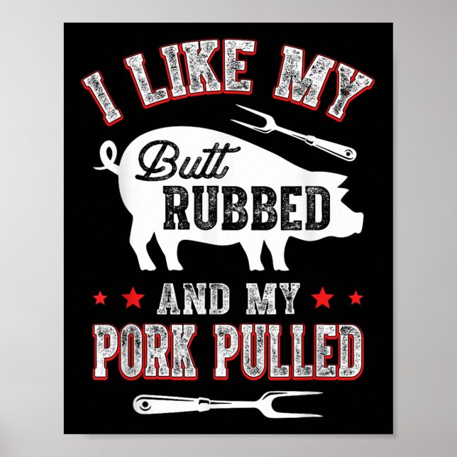 Jag tycker om Butt Rubbed&amp; Gris har pullat lus Poster (Framsidan)