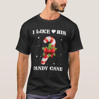 Jag tycker om Candy cane Julafton Funny Matching C T Shirt