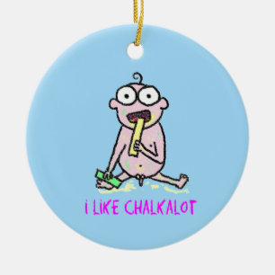 Jag tycker om Chalk en massa prydnadsföremål Julgransprydnad Keramik