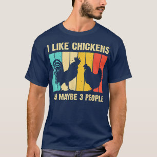 Jag tycker om Chickens Vintage Chicken Älskare Far T Shirt