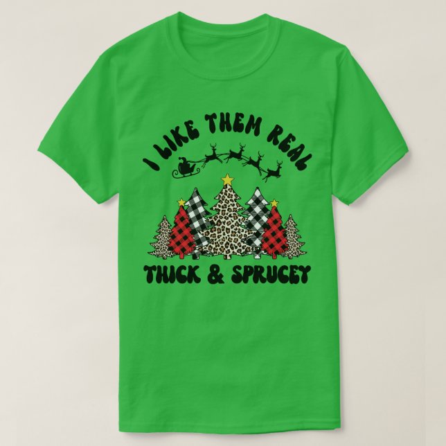 Jag tycker om dem... äkta tjockt och Sprucy 8 T Shirt (Design framsida)