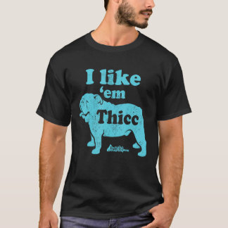 Jag tycker om den engelska bulldog Cute Hund Mamma T Shirt