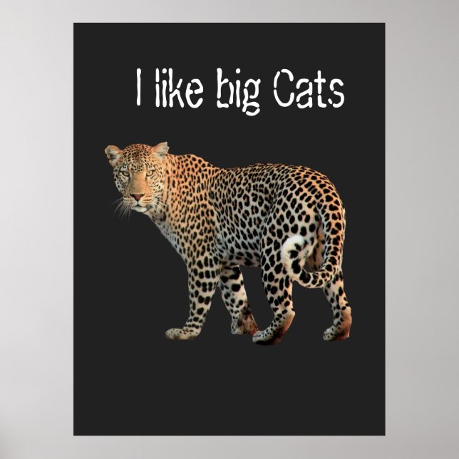 Jag tycker om den stora Cats Leopard-designen att  Poster (Framsidan)