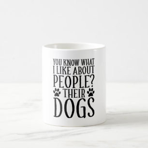 Jag tycker om deras Hundar Rolig hund Älskare Kaffemugg