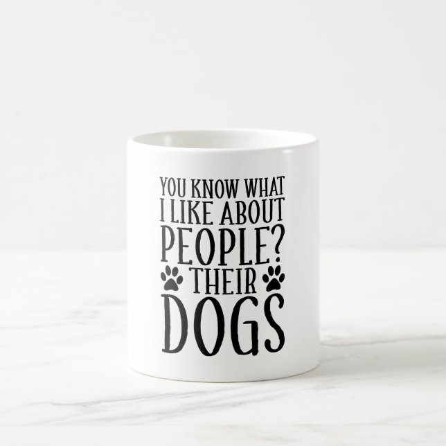 Jag tycker om deras Hundar Rolig hund Älskare Kaffemugg (Center)