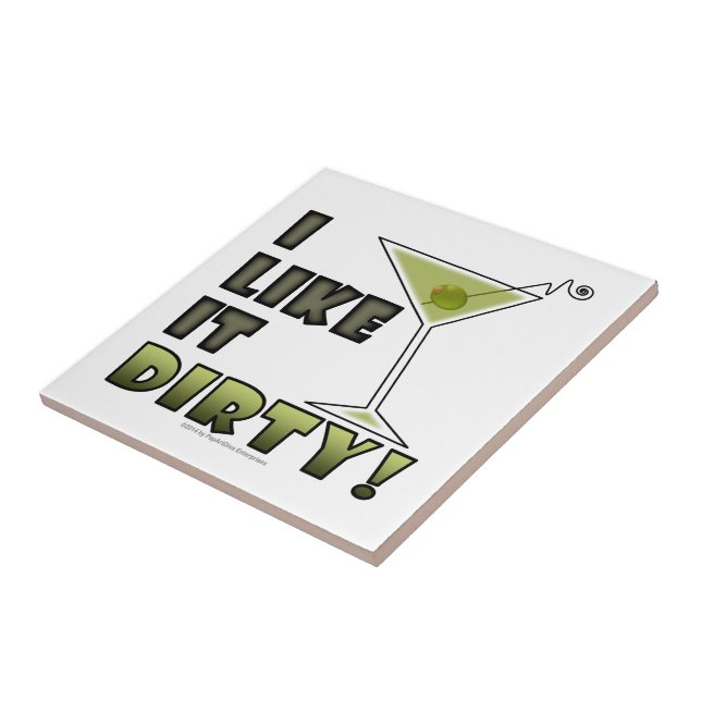 JAG TYCKER OM DET ÄR SVÅRT! Dirty Martini Cocktail Kakelplatta (Sidan)