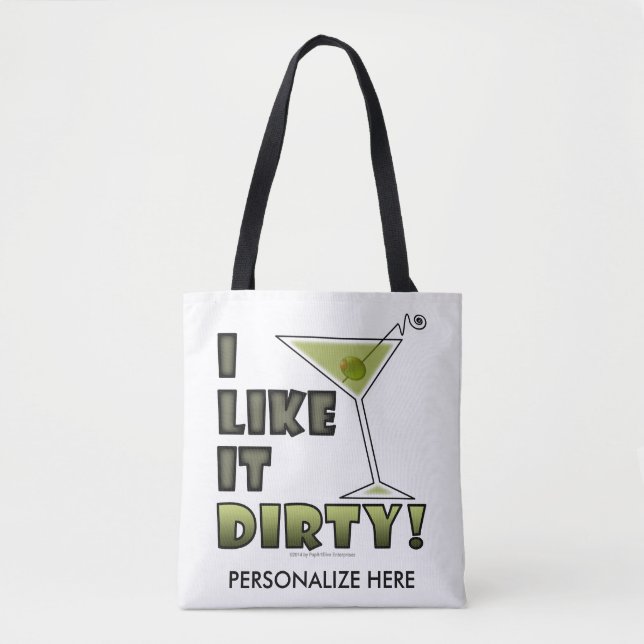 JAG TYCKER OM DET ÄR SVÅRT! Dirty Martini Cocktail Tygkasse (Framsida)