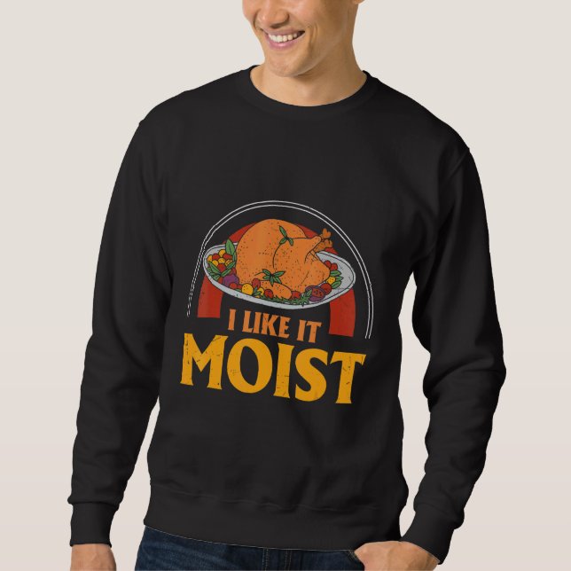 JAG TYCKER OM DET MOIST THANKSGIVING COSTUME TURKE LÅNG ÄRMAD TRÖJA (Framsida)