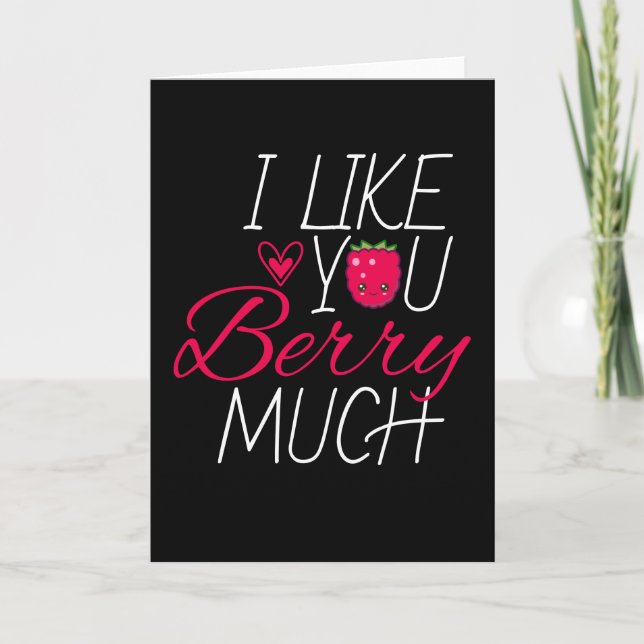 Jag tycker om dig Berry Fruch Raspberry Kort (Framsida)