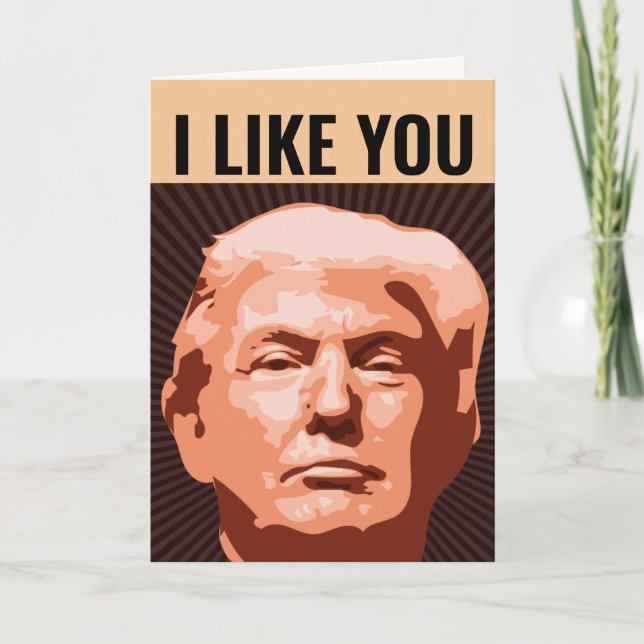 JAG TYCKER OM DIG DONALD TRUMP BIRTHDAY FUNNY CARD KORT (Framsida)