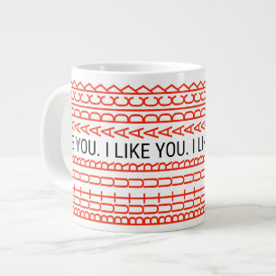 JAG TYCKER OM DIG MEN Gömt Message Ley Sublicminal Jumbo Mugg