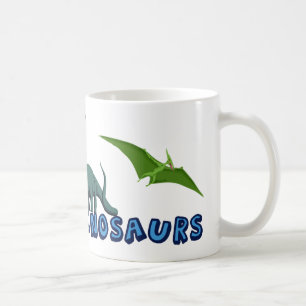 Jag tycker om dinosaurier kaffemugg