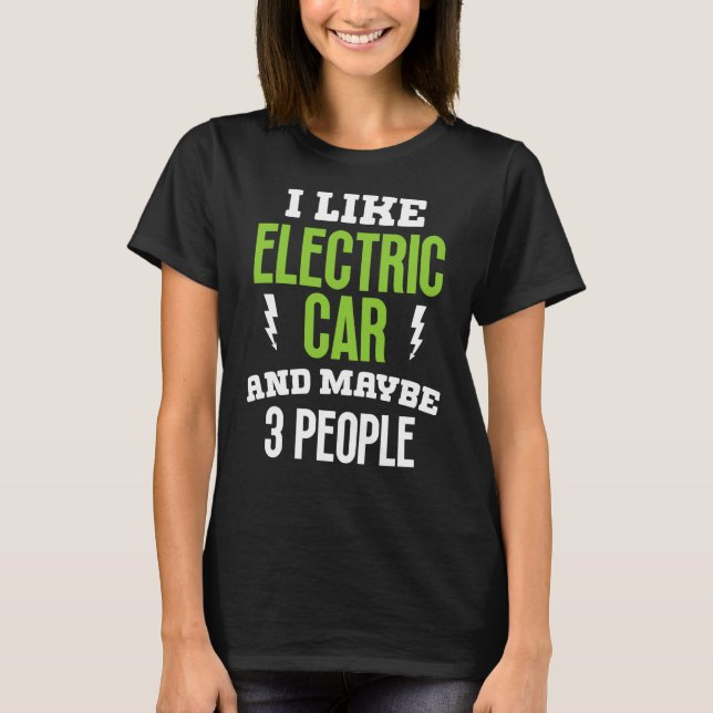 Jag tycker om elbilsägaren i fordon t shirt (Framsida)