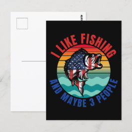 JAG TYCKER OM FISKE OCH KANSKE 3 PERSONER VYKORT