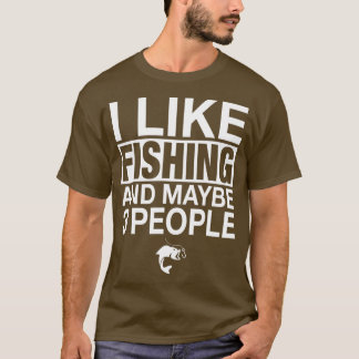 Jag tycker om fiske och kanske tre fiskar. t shirt