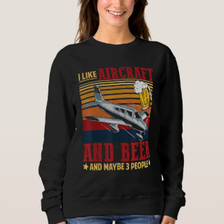 Jag tycker om flygplan och öl-flygplan med Tee-Man T Shirt