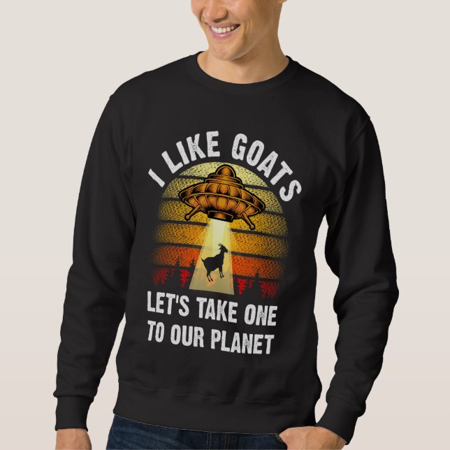 Jag tycker om getrymden Alien Themes SpacesHär Ast Lång Ärmad Tröja (Framsida)