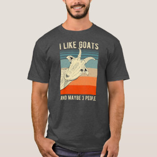 Jag tycker om getter och kanske 3 människor, funny t shirt