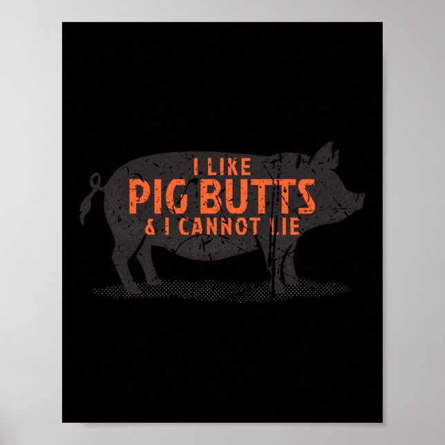 Jag tycker om Gris Butts&amp; jag kan inte Ljuga - Poster (Framsidan)