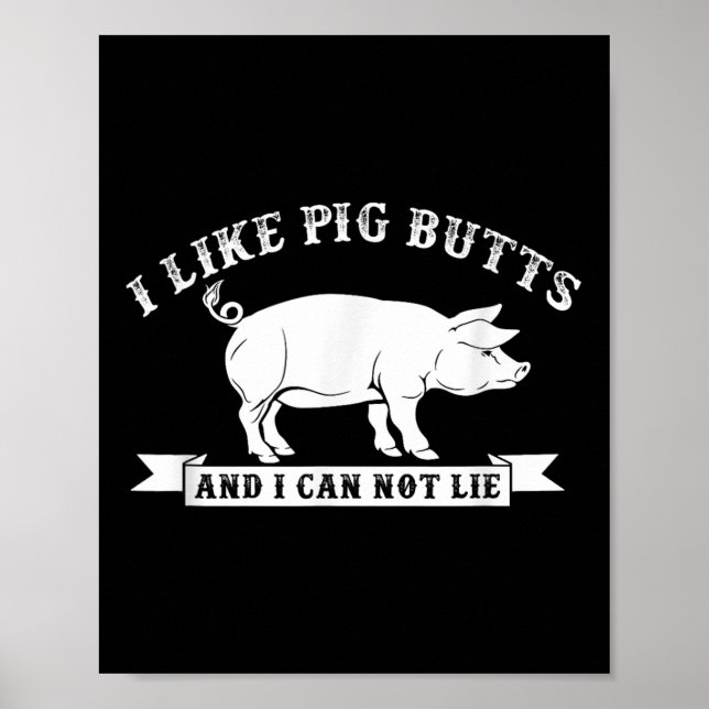 Jag tycker om Gris-knapp och kan inte Ljuga roligt Poster (Framsidan)