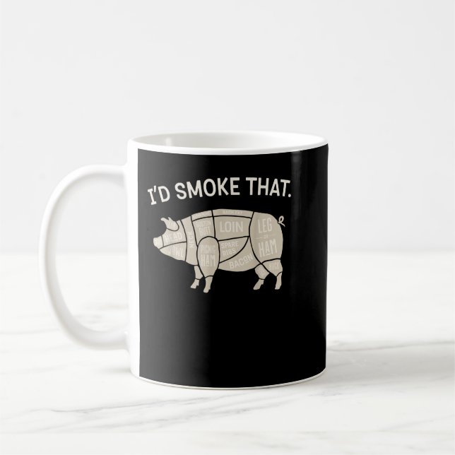 Jag tycker om gris-knatten och kan inte ljuga söt. kaffemugg (Vänster)