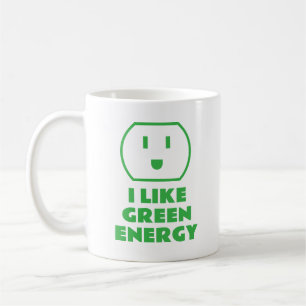 Jag tycker om grönt lycklig väggsockel kaffe mugg
