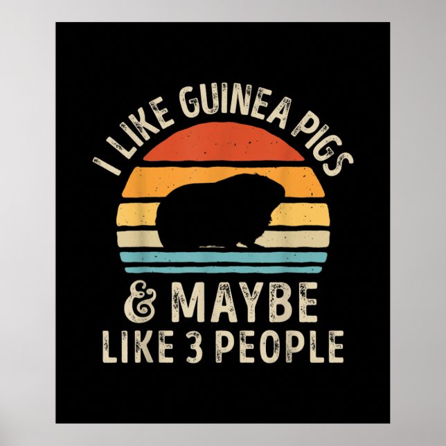Jag tycker om Guinea Grisar och kanske tre människ Poster (Framsidan)