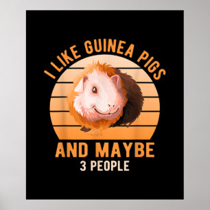Jag tycker om Guinea Grisar Wheek Cavy Älskare Gui Poster