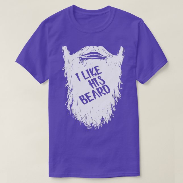 Jag tycker om hans Beard Shirt Compliment Par T Shirt (Design framsida)