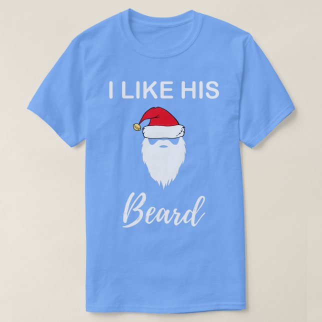 Jag tycker om hans Beard Shirt för en trevlig jul  T (Design framsida)