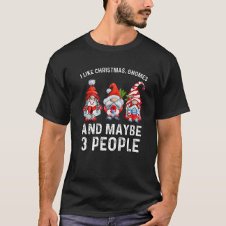 Jag tycker om julgranar och kanske tre människor. t shirt