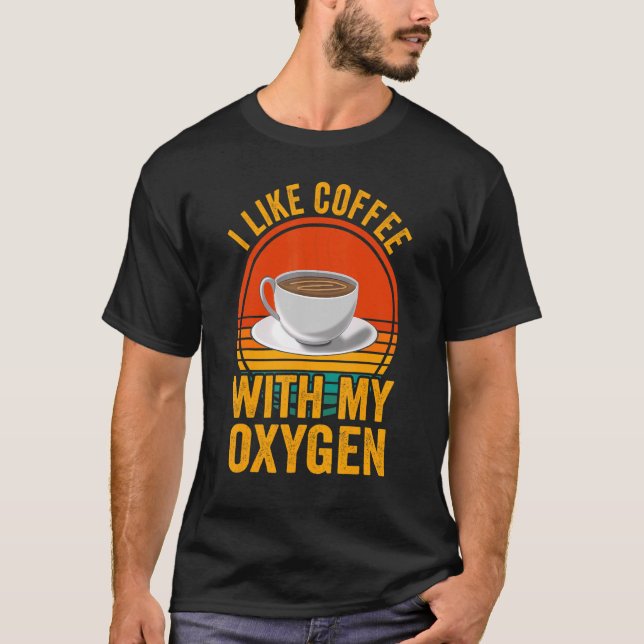 Jag tycker om kaffe med min syrekoffesoffert för k t shirt (Framsida)