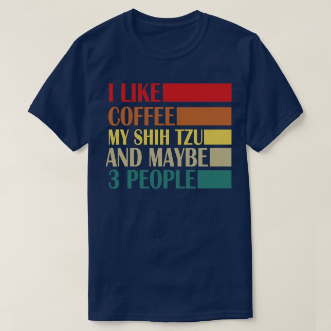 Jag tycker om Kaffe mitt skepp och kanske tre pers T Shirt (Design framsida)