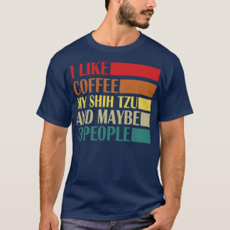 Jag tycker om Kaffe mitt skepp och kanske tre pers T Shirt