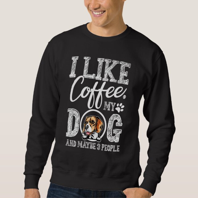 Jag tycker om kaffe och kanske tre personer lång ärmad tröja (Framsida)