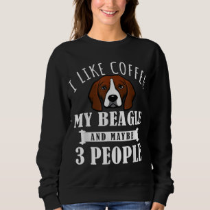 Jag tycker om kaffebönor och kanske tre Rolig hund T Shirt