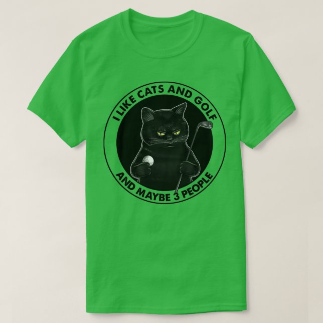 JAG TYCKER OM KATT OCH GOLF KANSKE 3 MÄNNISKOR T SHIRT (Design framsida)