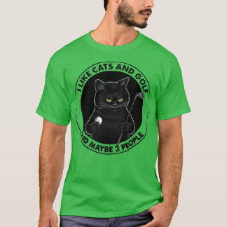 JAG TYCKER OM KATT OCH GOLF KANSKE 3 MÄNNISKOR T SHIRT