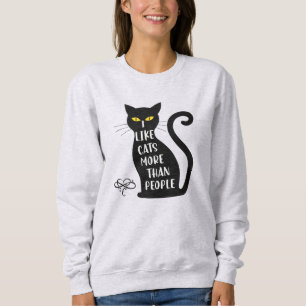 Jag tycker om katter mer än folk t shirt
