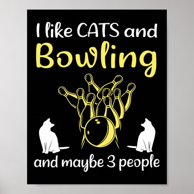 Jag tycker om katter och Bowling och kanske tre pe Poster (Framsidan)