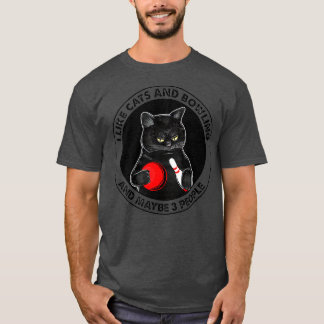 Jag tycker om katter och Bowling och kanske tre pe T Shirt