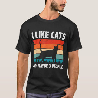 Jag tycker om katter och kanske 3 personer som har t shirt
