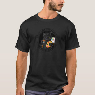 Jag tycker om katter och målning och kanske tre ko t shirt