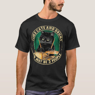 Jag tycker om katter och torsk och kanske 3 katter t shirt