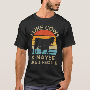 Jag tycker om kor och kanske som tre husdjur t shirt
